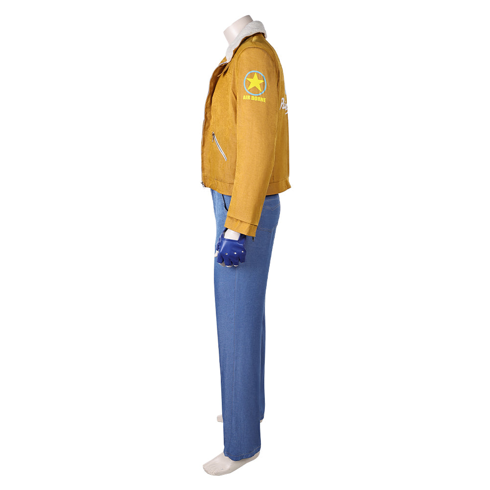 Fatal Fury Terry Bogard Yellow Jacket Pants Set Outfits Halloween Carnival Cosplay Costume