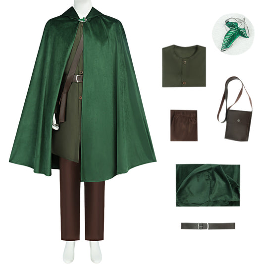 The Lord of the Rings Bilbo Baggins Cloak Top Pants Set Halloween Carnival Party Cosplay Costume