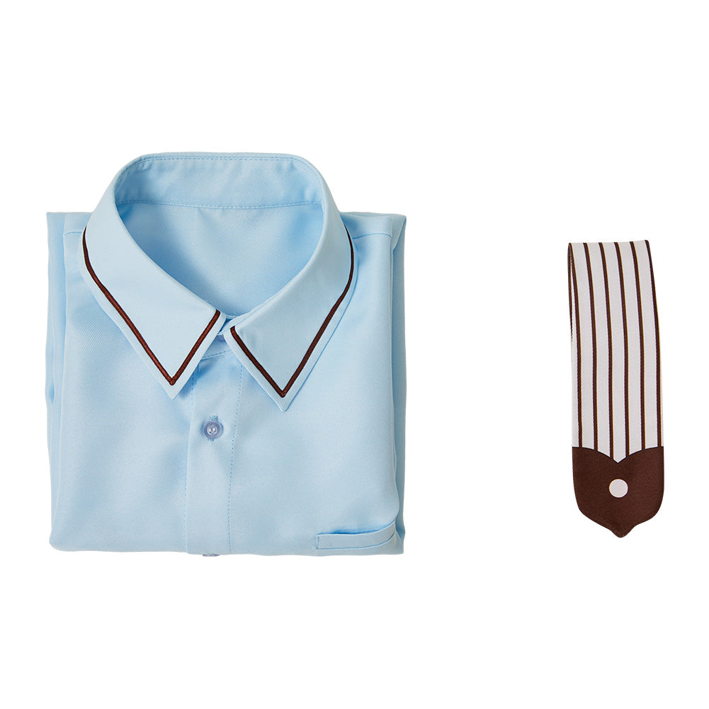Toilet-bound Hanako-kun Hanako-kun Blue Shirt Top Outfits Halloween Carnival Cosplay Costume