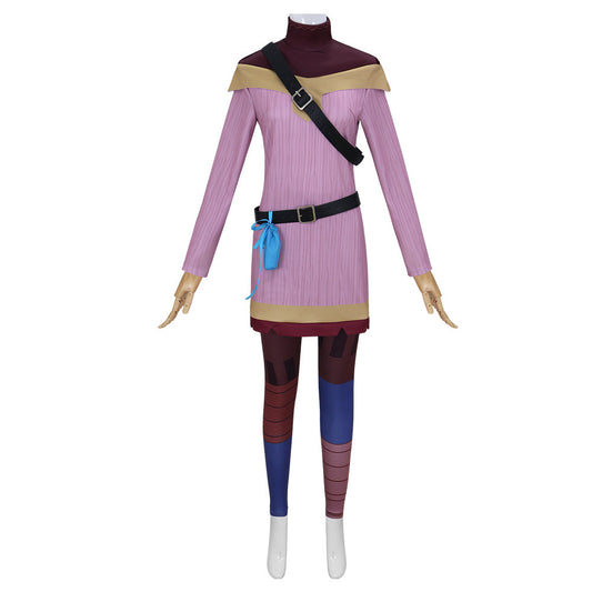 Tangled Cassandra Woman Pink Outfits Set Halloween Carnival Party Cosplay Costume