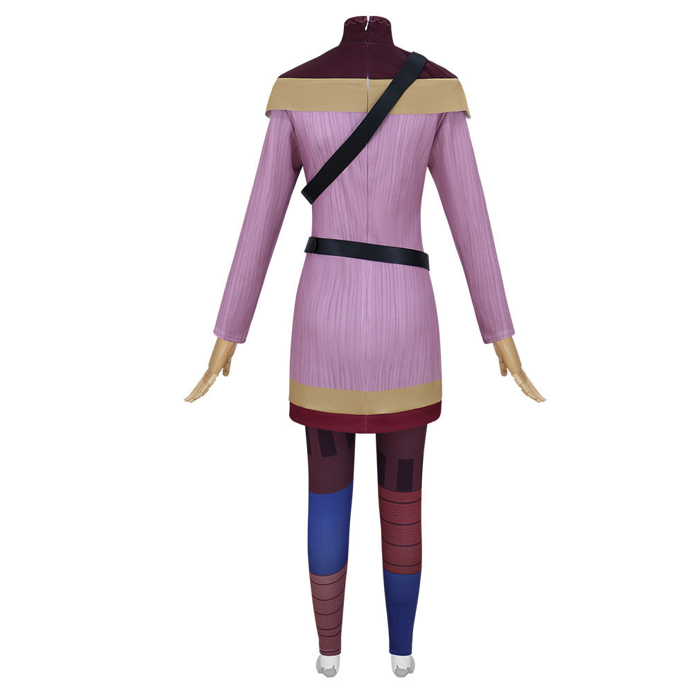 Tangled Cassandra Woman Pink Outfits Set Halloween Carnival Party Cosplay Costume