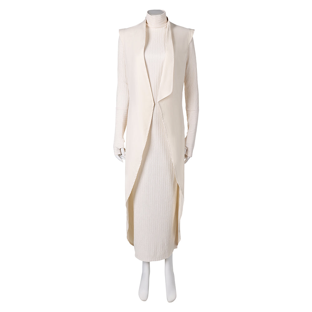 Andor Season 2 Mon Mothma Women White Dress Outfits Halloween Carnival Cosplay Costume