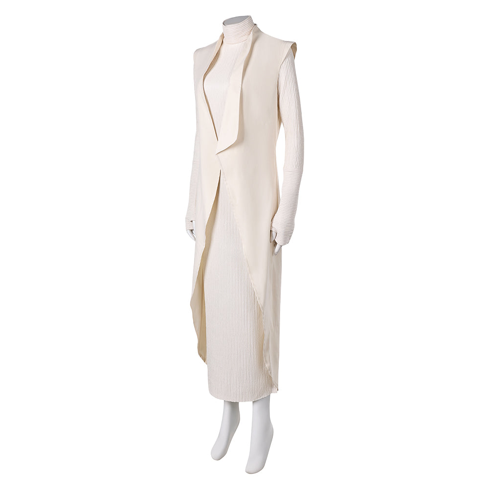 Andor Season 2 Mon Mothma Women White Dress Outfits Halloween Carnival Cosplay Costume