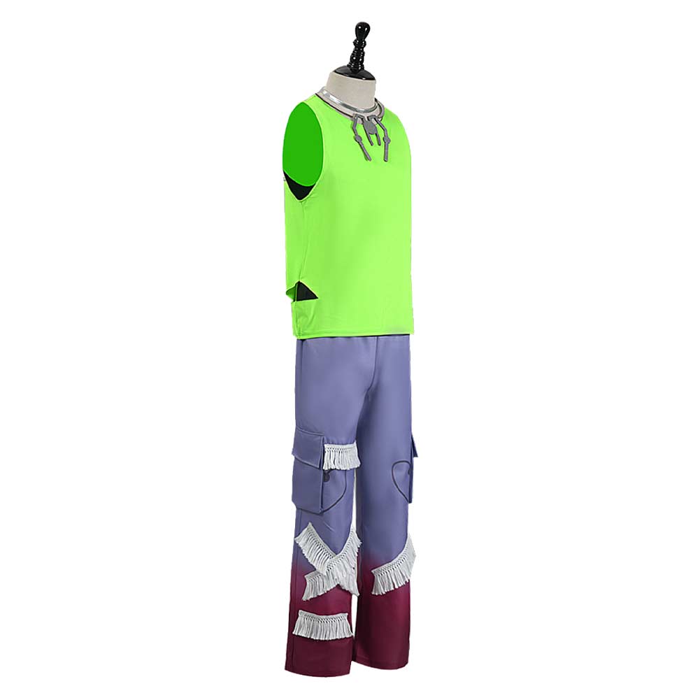 Alien Stage Till Men Green Vest Pants Outfits Halloween Carnival Party Cosplay Costume