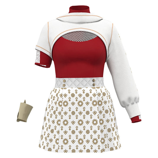 Zombies 4 Nova Kids Red Top Skirt Set Halloween Carnival Party Cosplay Costume