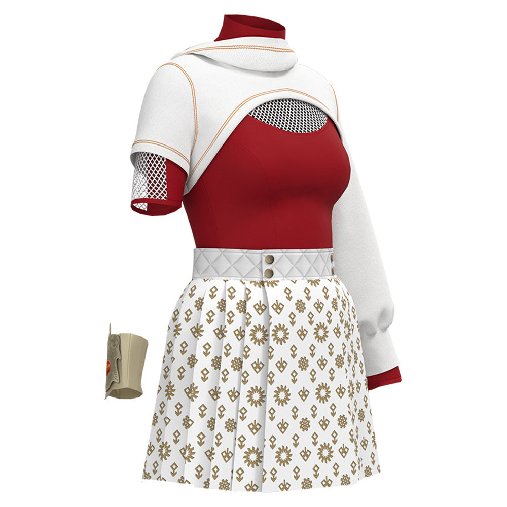 Zombies 4 Nova Kids Red Top Skirt Set Halloween Carnival Party Cosplay Costume