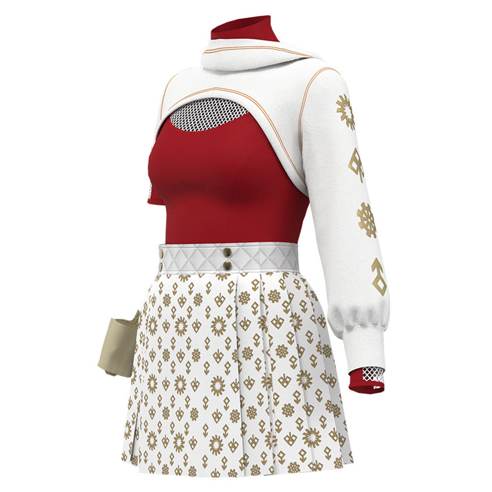 Zombies 4 Nova Kids Red Top Skirt Set Halloween Carnival Party Cosplay Costume