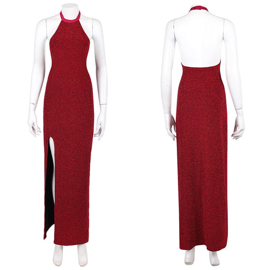 John Wick (2025) Eve Macarro Red Gown Halloween Carnival Party Cosplay Costume