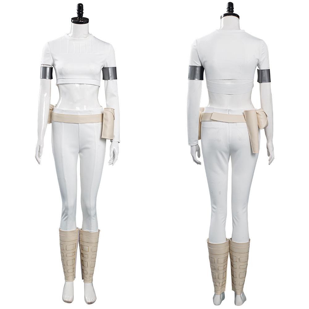 Padme Amidala White Outfits Cosplay Costume Halloween Carnival Suit