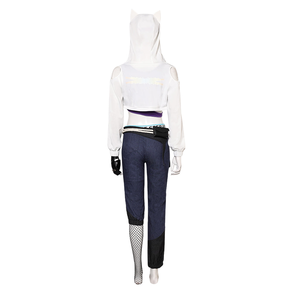 Overwatch Ashe LE SSERAFIM Women Purple Hoodie Pants Set Outfits Halloween Carnival Cosplay Costume