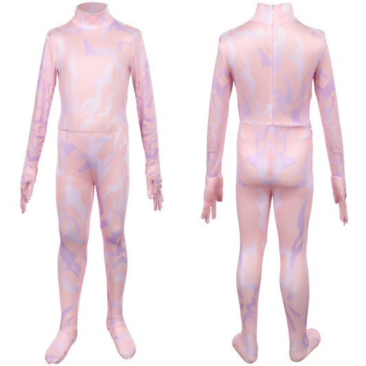 Kpop Demon Hunters Rumi Demon Pattern Jumpsuit Kids Children Halloween Carnival Party Cosplay Costume