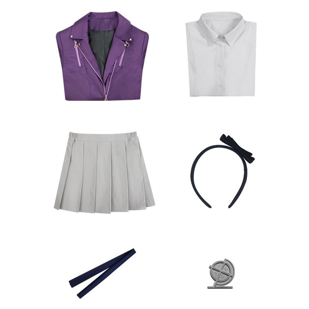 The Hundred Line Kirifuji Nozomi Women School Uniform Halloween Carnival Party Cosplay Costume