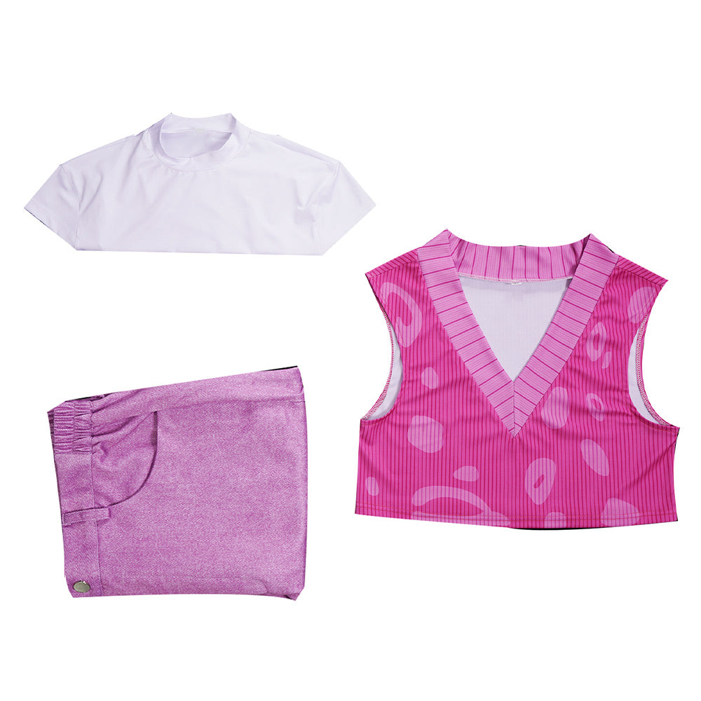 Kpop Demon Hunters Mystery Saja Boys Pink Top Pants Set Halloween Carnival Party Cosplay Costume