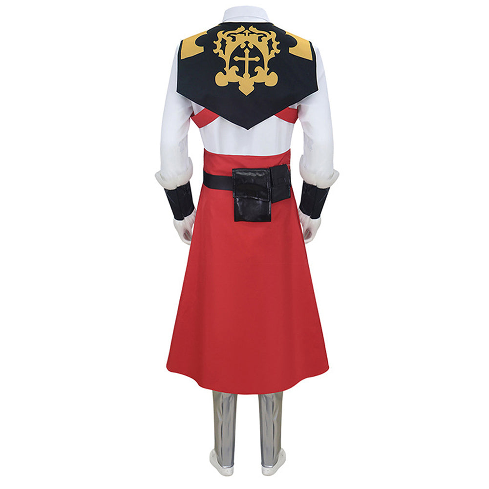 Castlevania Belmont Men White Unifrom Set Halloween Carnival Party Cosplay Costume