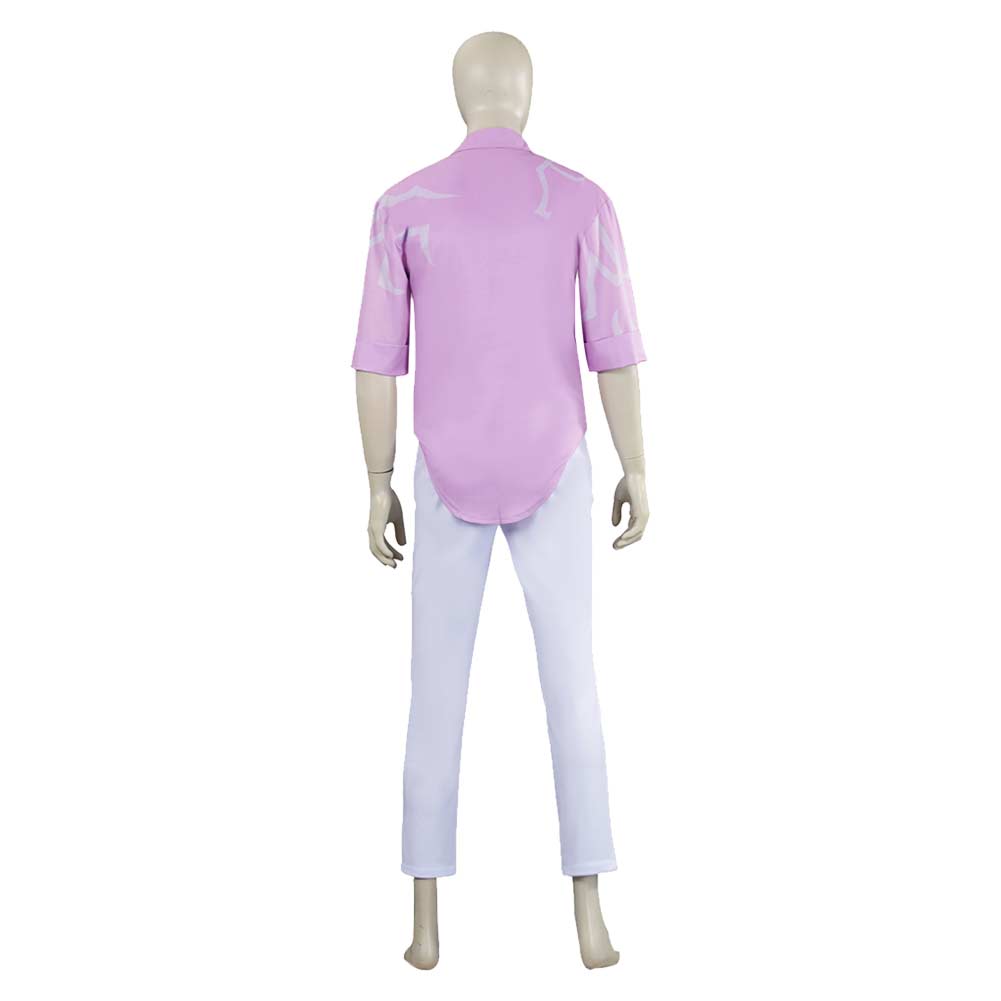 Kpop Demon Hunters Jinu Pink Shirt Pants Set Halloween Carnival Party Cosplay Costume