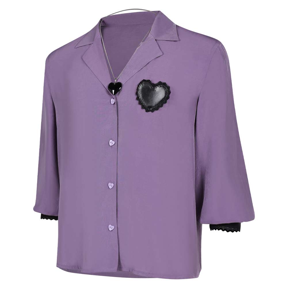 Kpop Demon Hunters Romance Purple Shirt Halloween Carnival Party Cosplay Costume