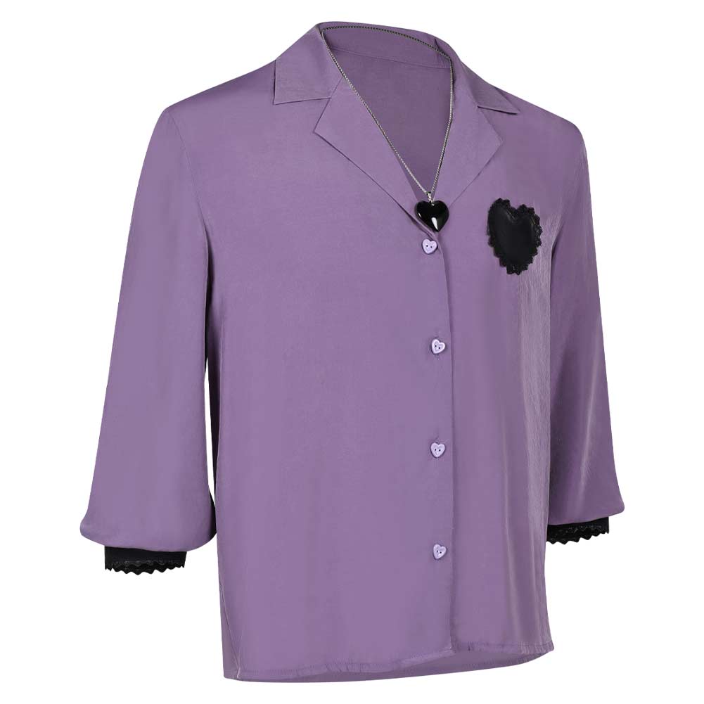 Kpop Demon Hunters Romance Purple Shirt Halloween Carnival Party Cosplay Costume