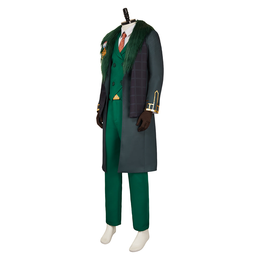 Rivals Loki Presidential Attire Green Outfits Halloween Carnival Cosplay Costume