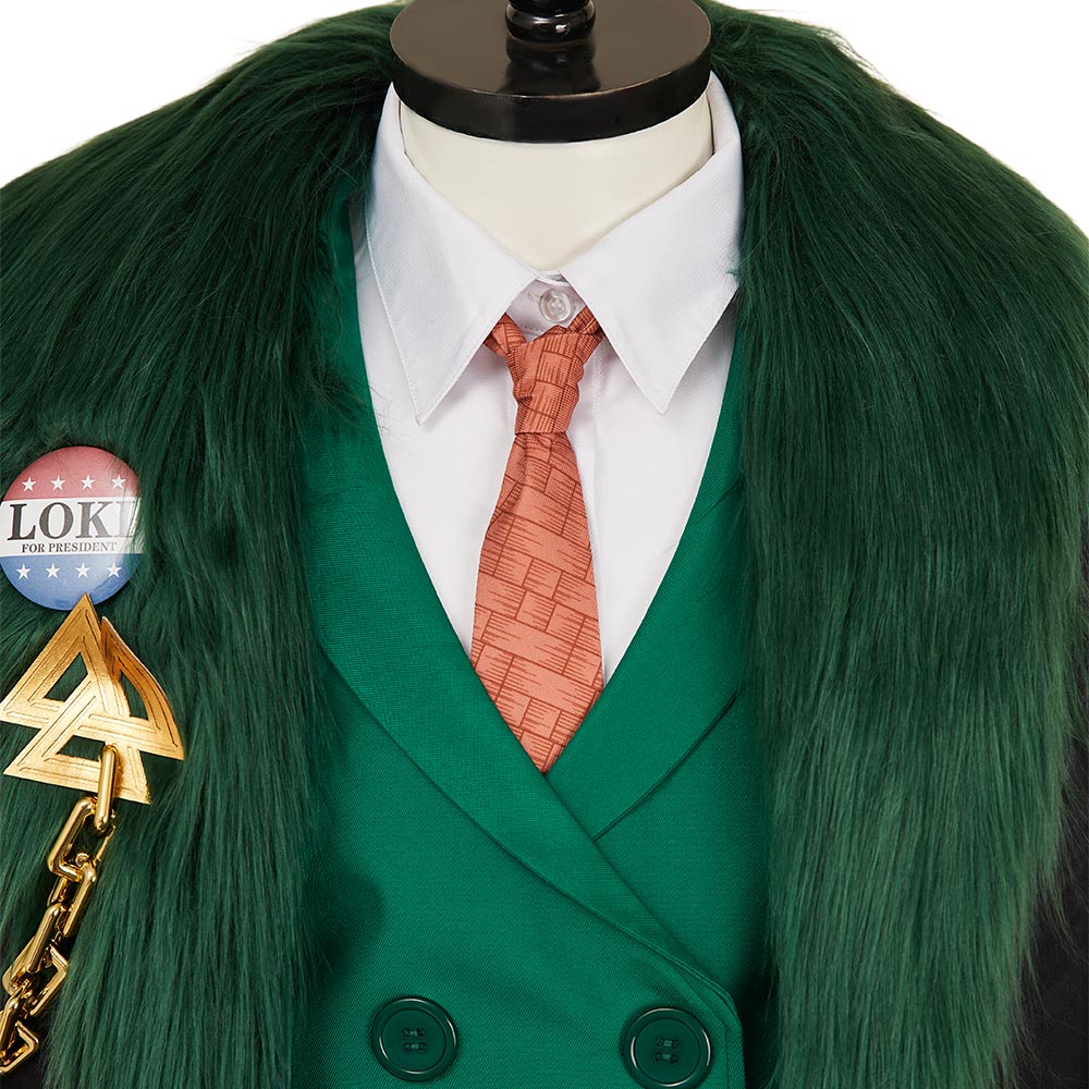 Rivals Loki Presidential Attire Green Outfits Halloween Carnival Cosplay Costume