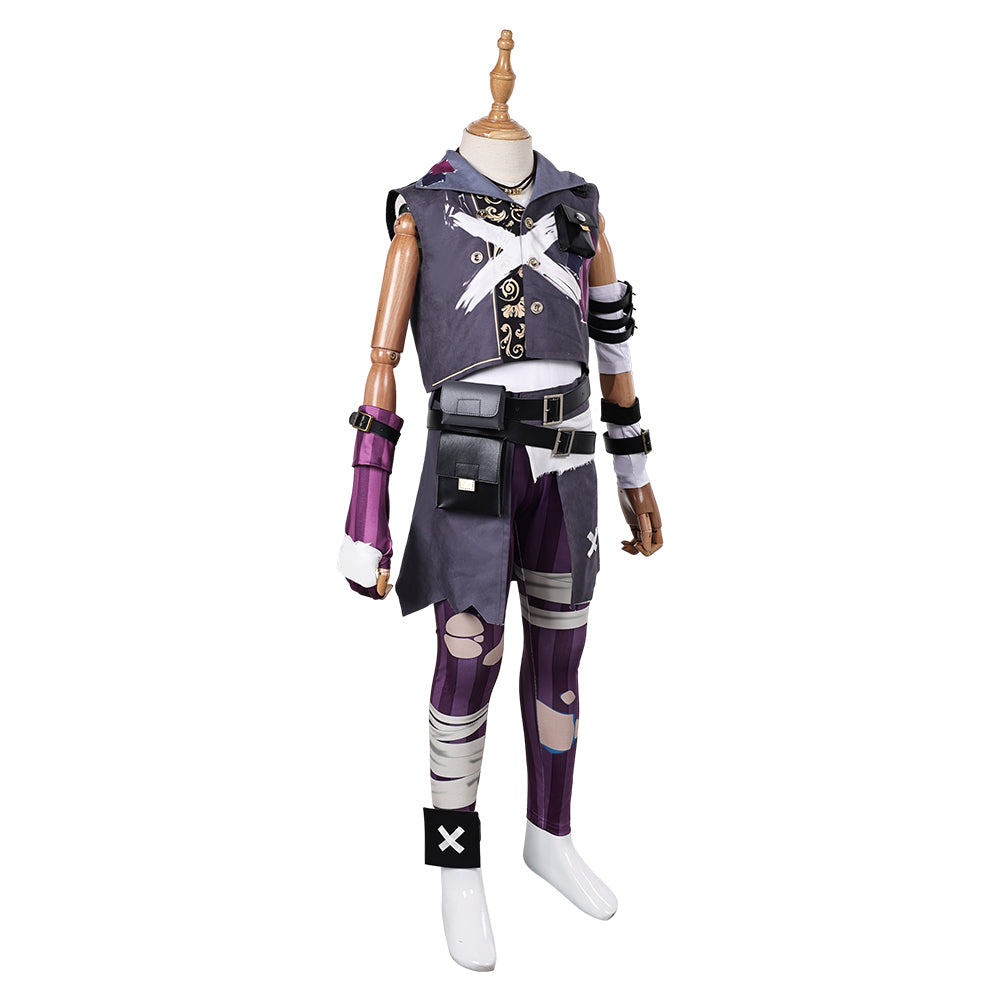 Arcane: League of Legends Isha Kids Children Graffiti Outfits Halloween Carnival Cosplay Costume