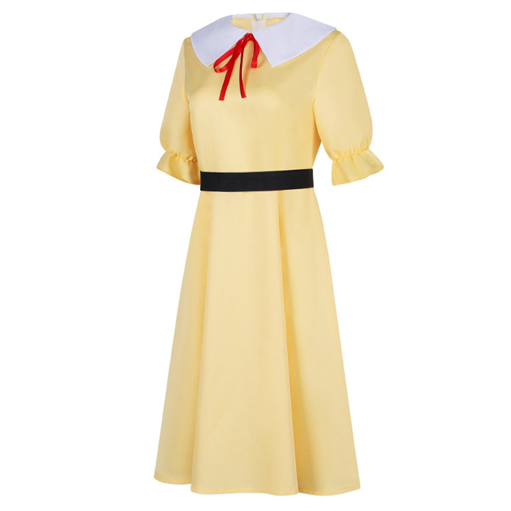 The Star of Paris in Bloom Fujiko Women Yellow Dress Halloween Carnival Party Cosplay Costume