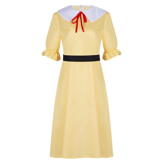 The Star of Paris in Bloom Fujiko Women Yellow Dress Halloween Carnival Party Cosplay Costume