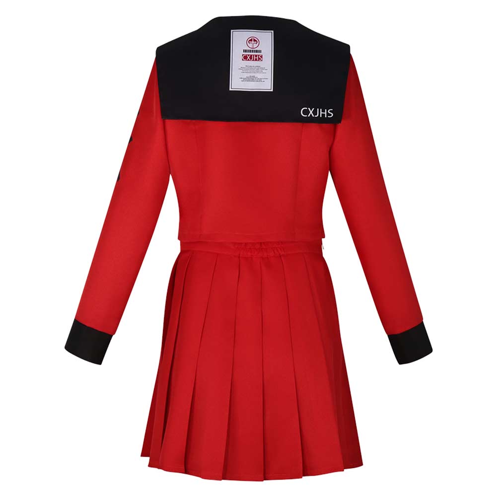 The Hundred Line Tsukumo Kako Red School Uniform JK Halloween Carnival Party Cosplay Costume