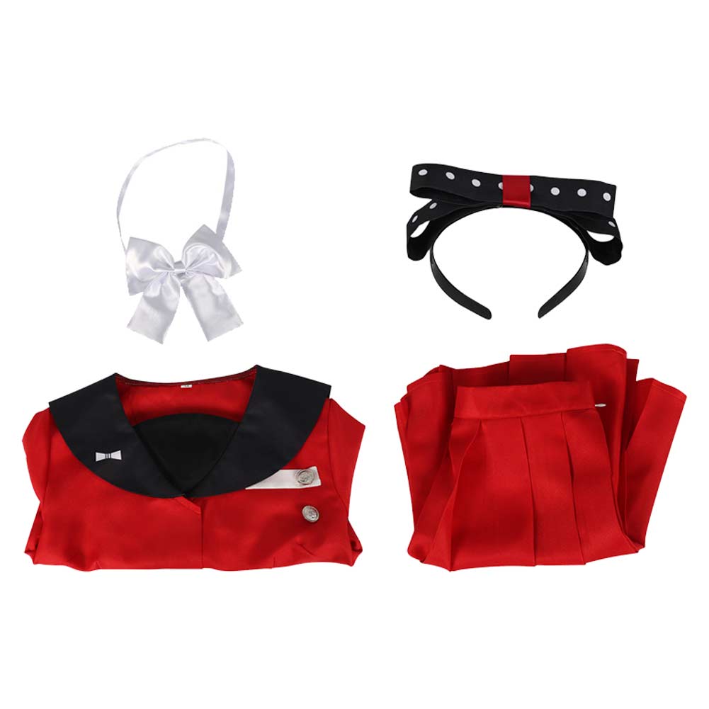 The Hundred Line Tsukumo Kako Red School Uniform JK Halloween Carnival Party Cosplay Costume