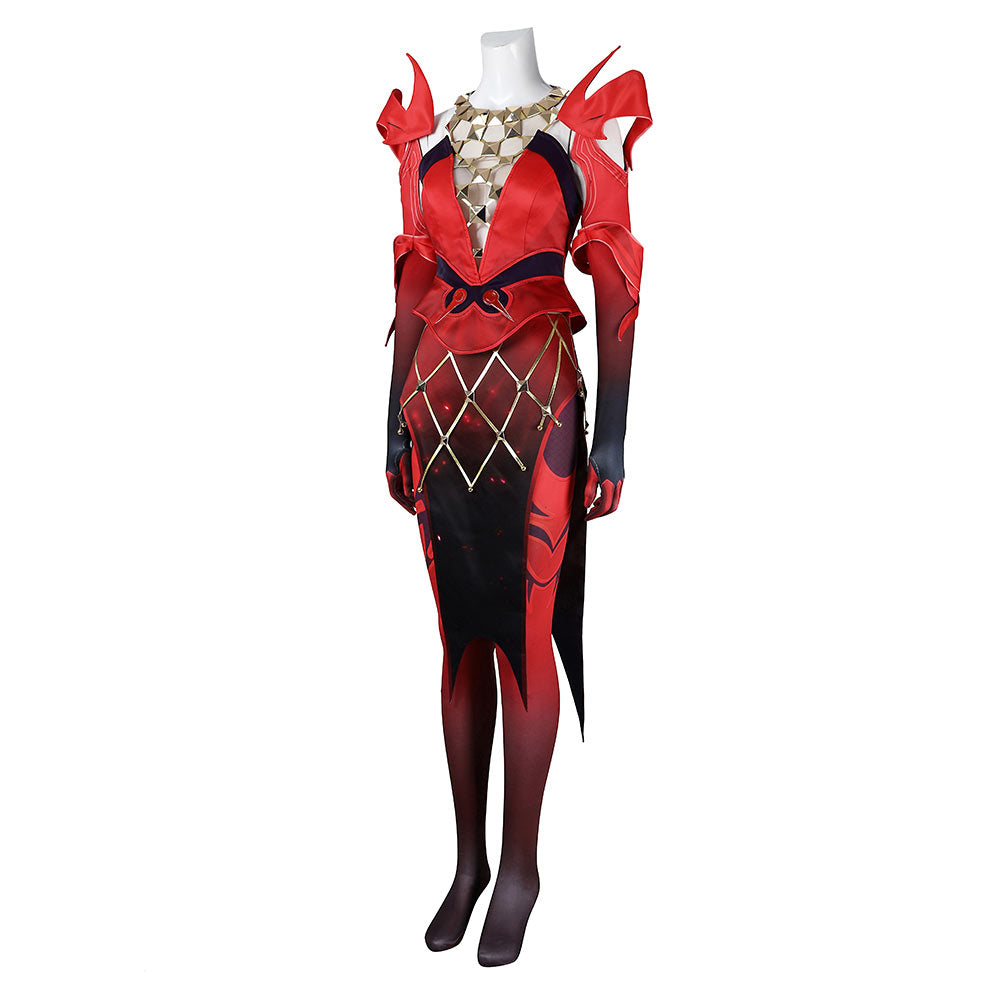 Rivals Scarlet Witch Emporium Matron Red Outfits Halloween Carnival Party Cosplay Costume