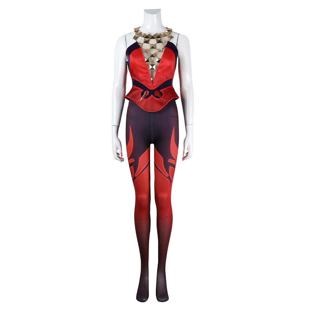 Rivals Scarlet Witch Emporium Matron Red Outfits Halloween Carnival Party Cosplay Costume