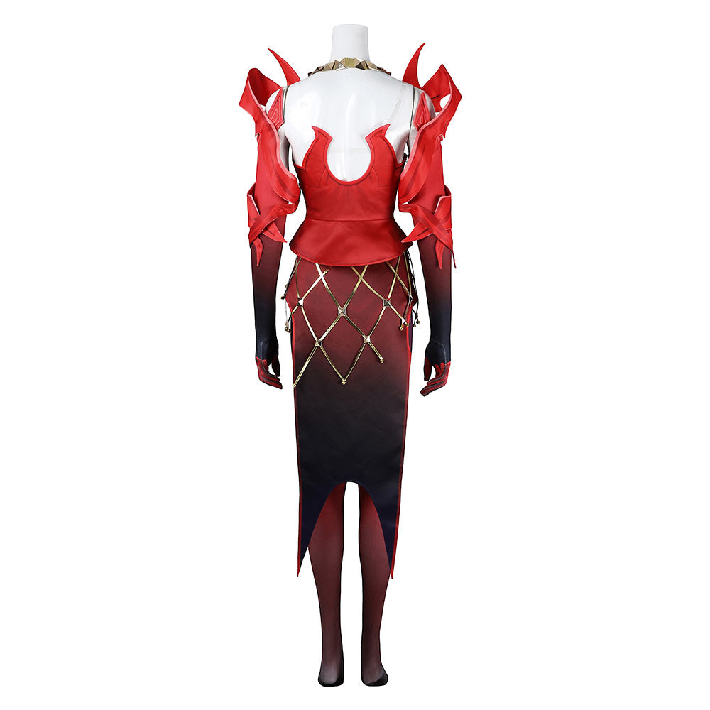 Rivals Scarlet Witch Emporium Matron Red Outfits Halloween Carnival Party Cosplay Costume