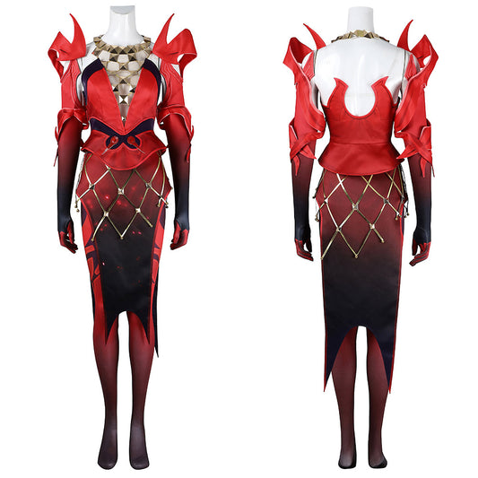Rivals Scarlet Witch Emporium Matron Red Outfits Halloween Carnival Party Cosplay Costume