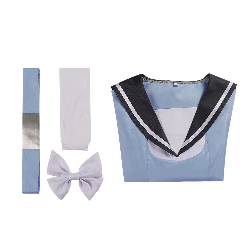 The Colors Within Totsuko Higurashi Blue JK Uniform Outfits Halloween Carnival Cosplay Costume