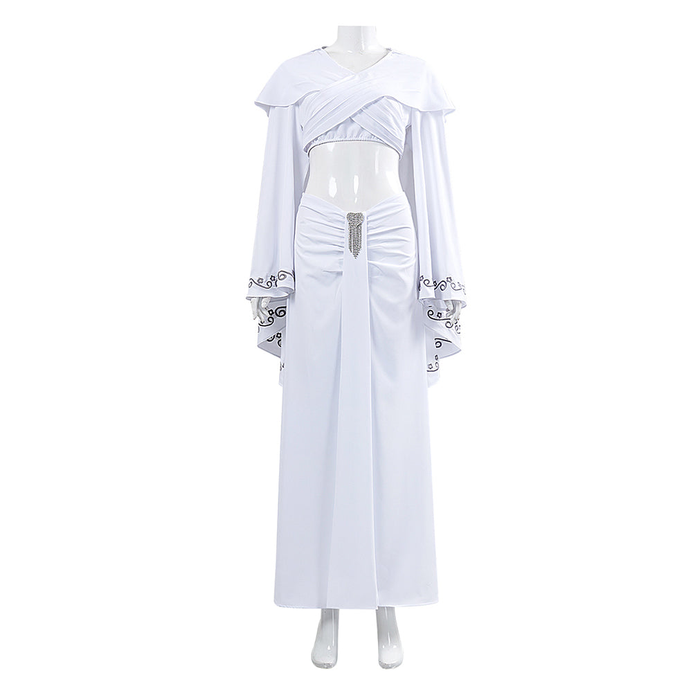 Padmé Amidala White Dress Outfits Halloween Carnival Cosplay Costume