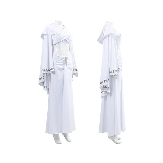 Padmé Amidala White Dress Outfits Halloween Carnival Cosplay Costume