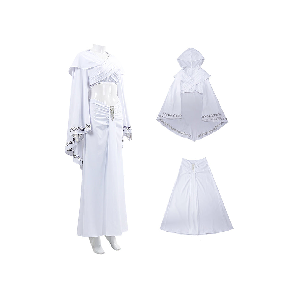 Padmé Amidala White Dress Outfits Halloween Carnival Cosplay Costume