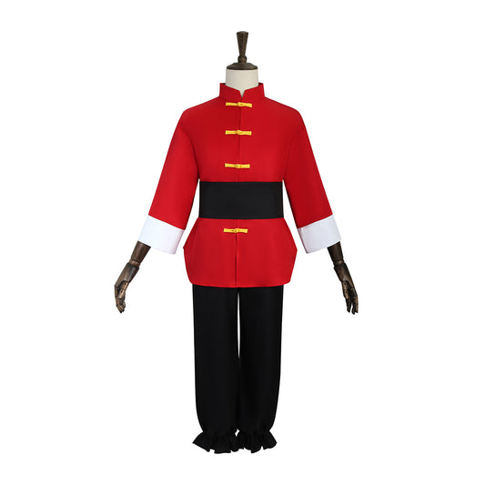 Ranma 1/2 Saotome Ranma Red Chinese Kunfu Outfits Halloween Carnival Party Cosplay Costume