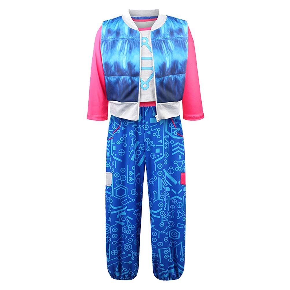 Zombies 4  Addison Well Kids Children Blue Coat Pants Set Halloween Carnival Party Cosplay Costume