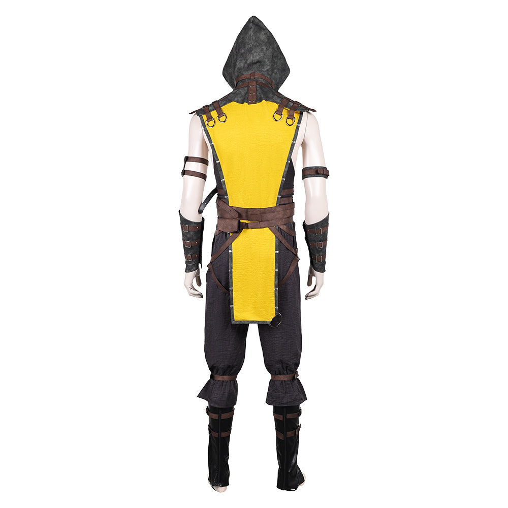 Mortal Kombat 10 Scorpion Fullset Outfits Halloween Carnival Party Cosplay Costume