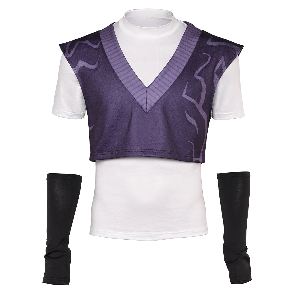 Kpop Demon Hunters Mystery Demonic Pattern Purple Top Halloween Carnival Party Cosplay Costume