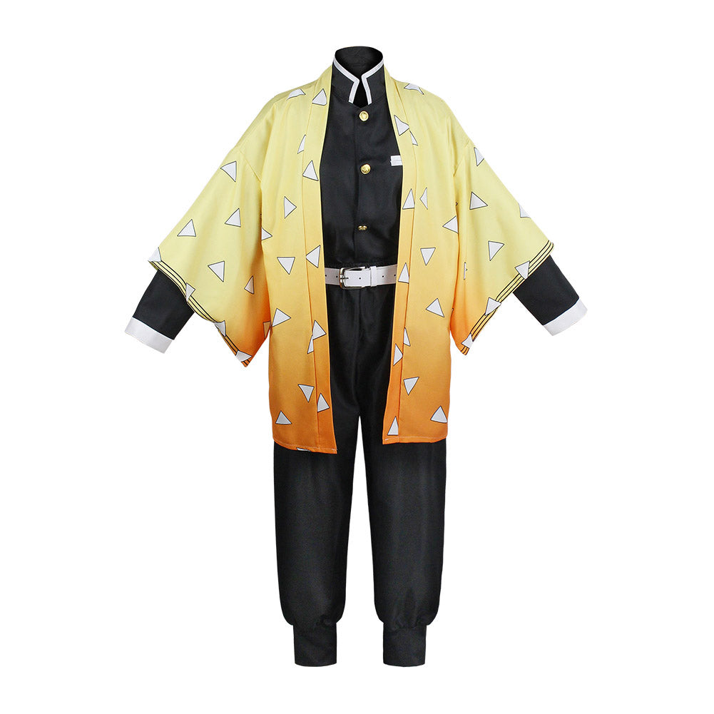 Agatsuma Zenitsu Cosplay Costume Outfits Halloween Carnival Suit