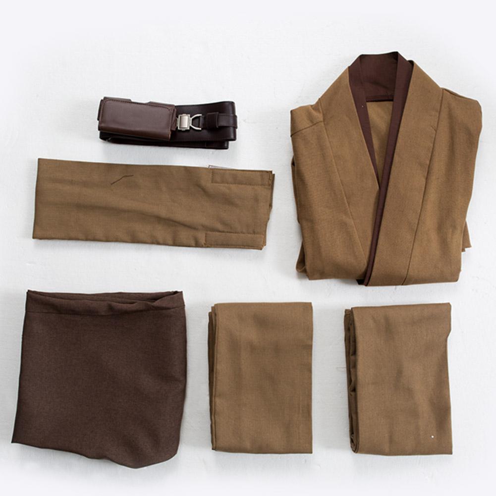 Kenobi Jedi TUNIC Outfits Brown Version No Cloak Halloween Carnival Suit Cosplay Costume