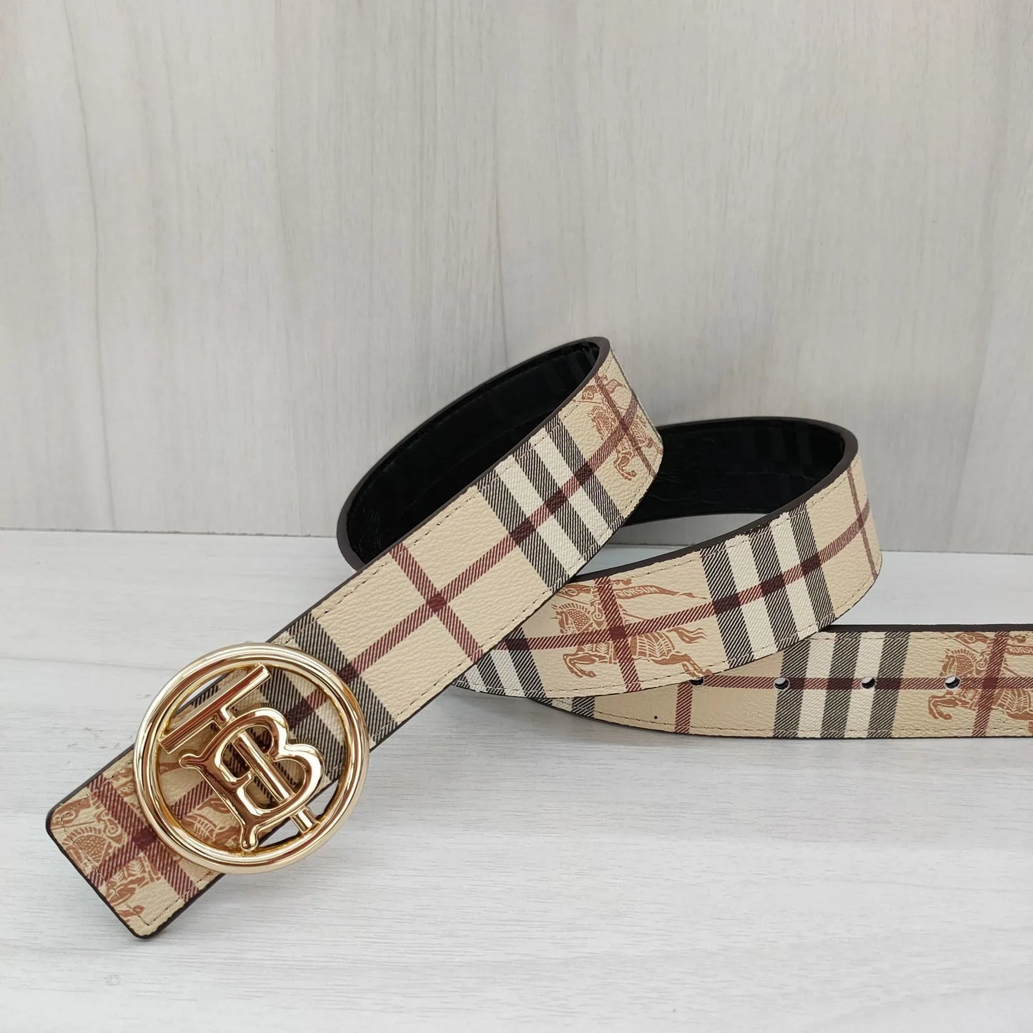 Men's Big Brand Belt Letter Buckle Smooth Buckle Casual All-match Teenager Internet-famous Same-style Belt