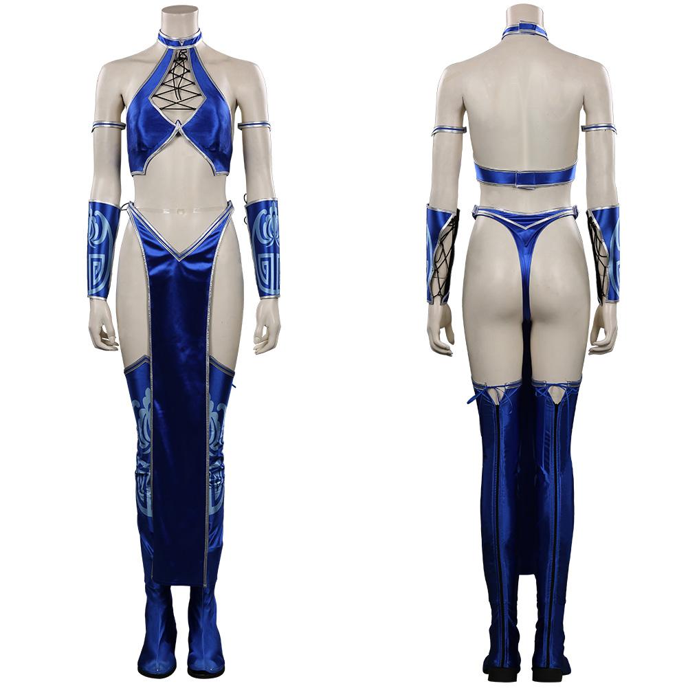 Mortal Kombat 9 Kitana Outfits Halloween Carnival Suit Cosplay Costume