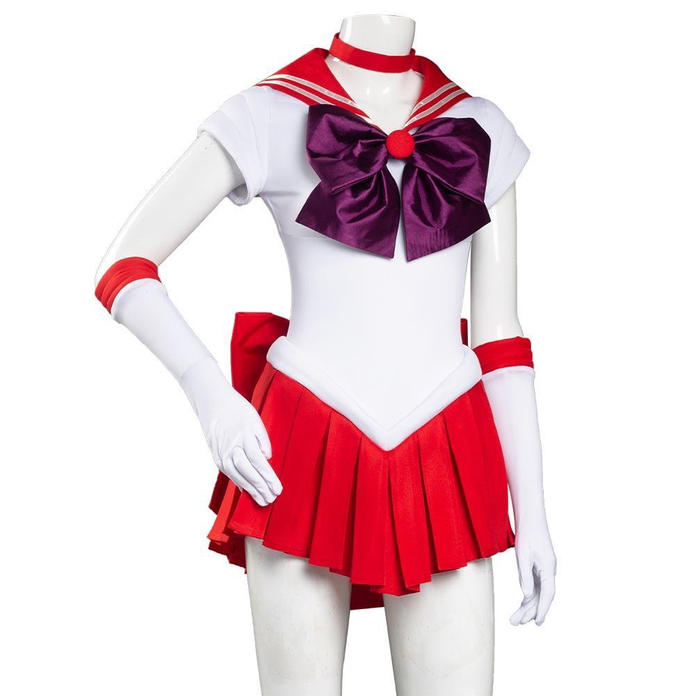 Sailor Moon Hino Rei Uniform Cosplay Skirt Dress Outfit Set Christmas Costume Festival Carnival