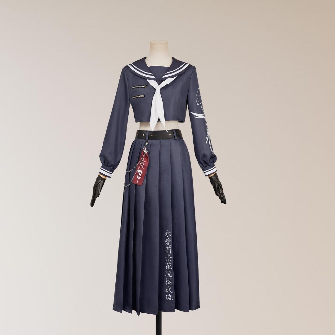 Final Fantasy VII Aerith Seventh High Team Cetra Uniform JK Outfits Halloween Carnival Party Cosplay Costume