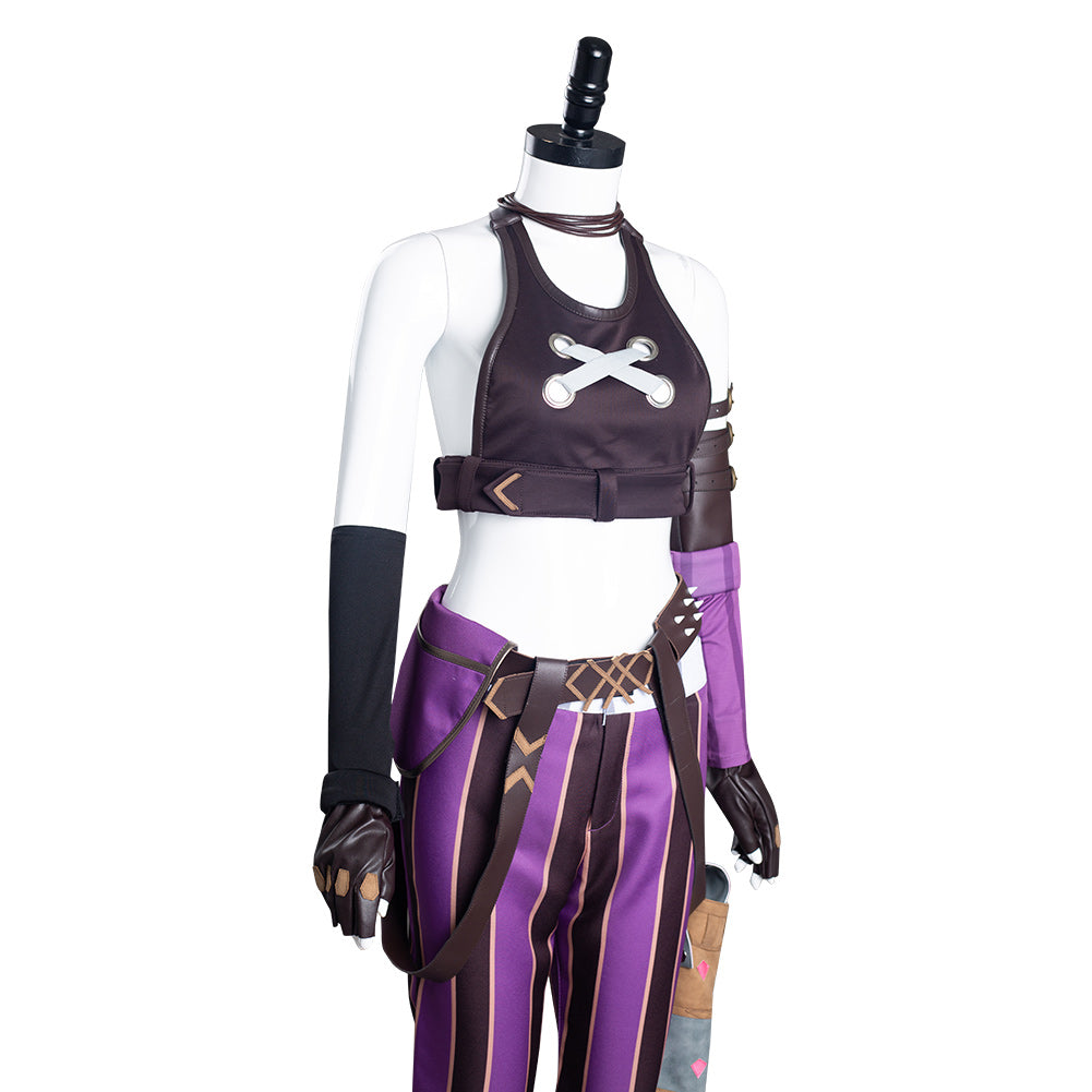 Arcane: League of Legend Jinx Fullset Outfits Halloween Carnival Cosplay Costume 