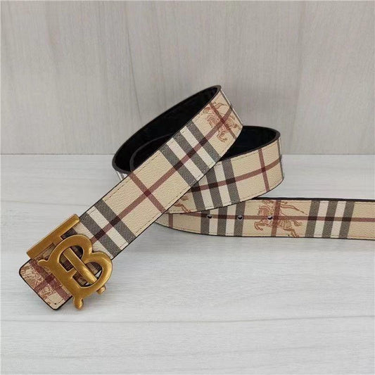 Men's Big Brand Belt Letter Buckle Smooth Buckle Casual All-match Teenager Internet-famous Same-style Belt