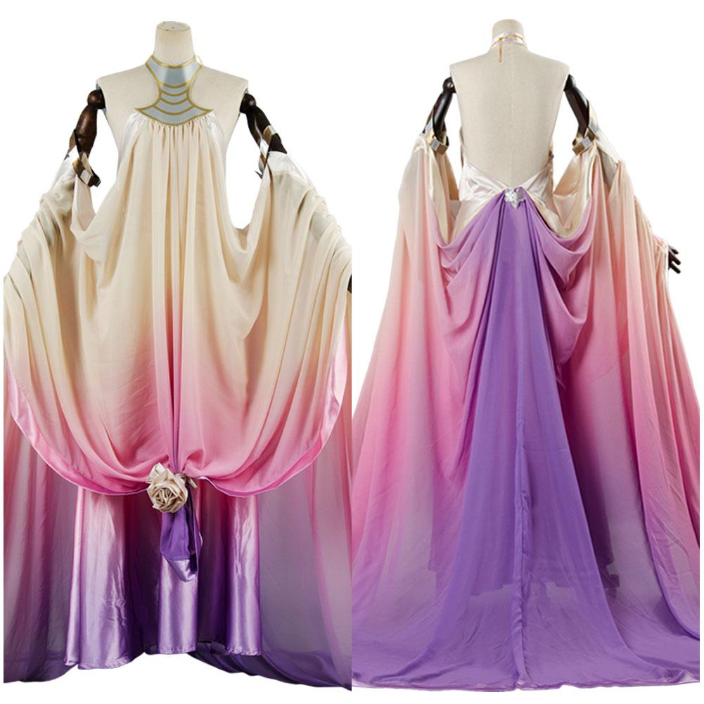 Padme Amidala Naberrie Lake Dress Outfits Cosplay Costume Halloween Suit