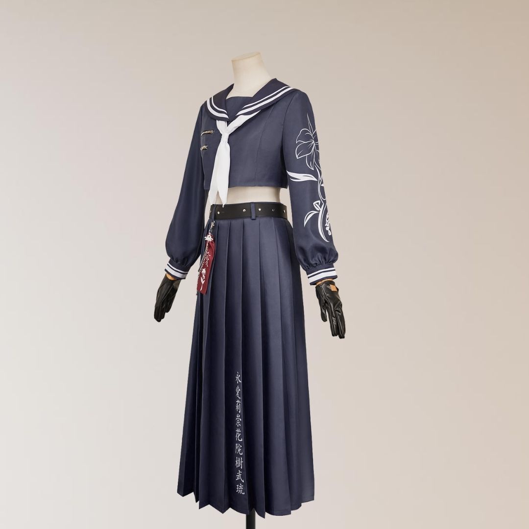 Final Fantasy VII Aerith Seventh High Team Cetra Uniform JK Outfits Halloween Carnival Party Cosplay Costume